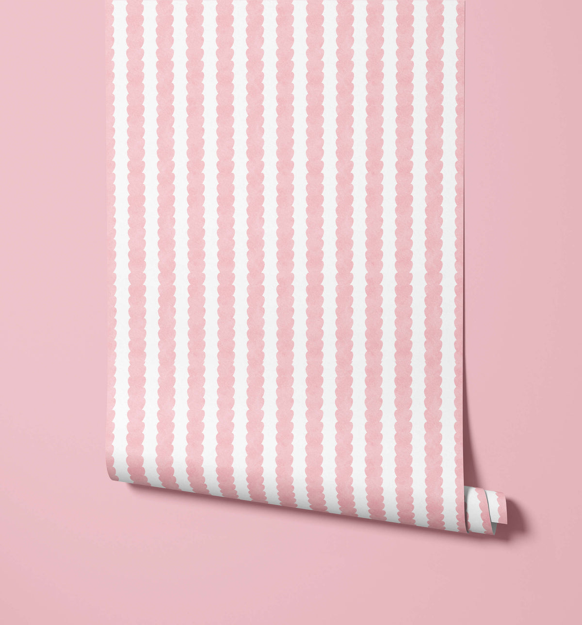 Bobbi Beck Pebble Scalloped Stripe Wallpaper
