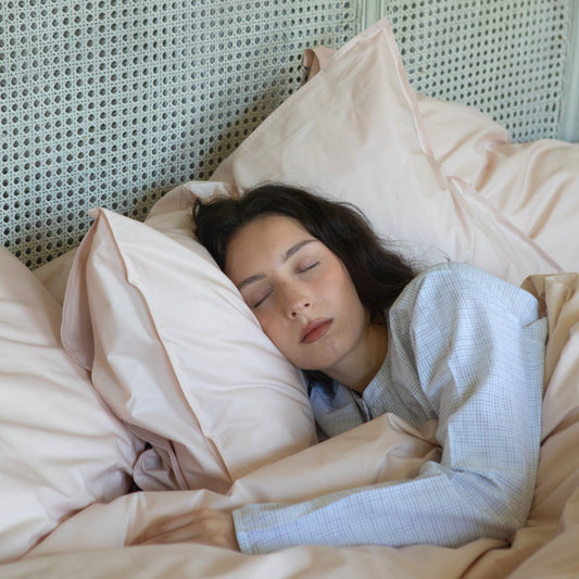 Dormitory Rest Blush Pink Percale Duvet Cover & Pillowcases