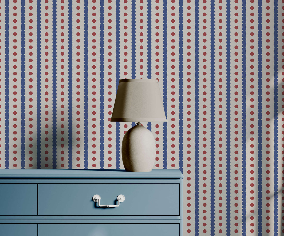 Bobbi Beck Pip Dot Stripe Wallpaper