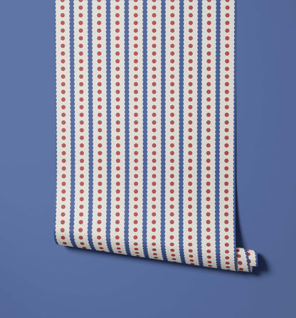 Bobbi Beck Pip Dot Stripe Wallpaper