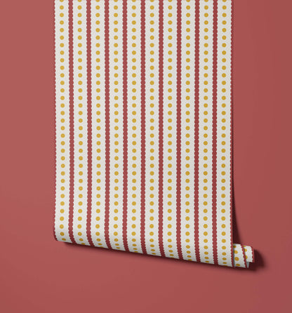 Bobbi Beck Pip Dot Stripe Wallpaper