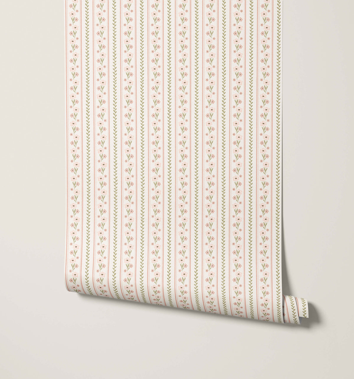 Bobbi Beck Posy Floral Stripe Wallpaper
