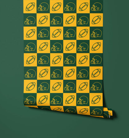 Bobbi Beck Quarterback Football Checkerboard Wallpaper