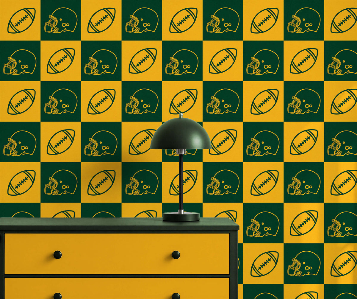 Bobbi Beck Quarterback Football Checkerboard Wallpaper