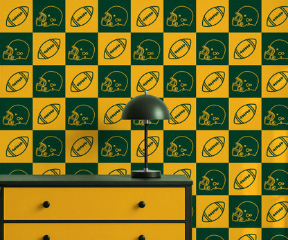 Bobbi Beck Quarterback Football Checkerboard Wallpaper