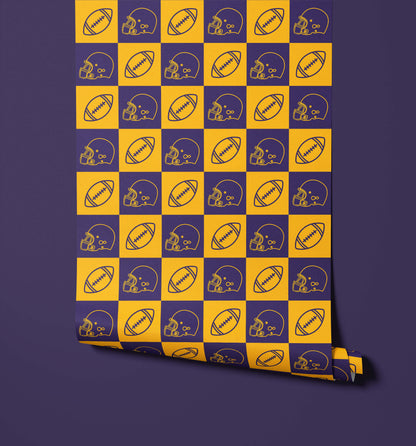 Bobbi Beck Quarterback Football Checkerboard Wallpaper
