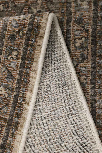 Raja Medallion Vintage Rug – Brown Heritage Elegance