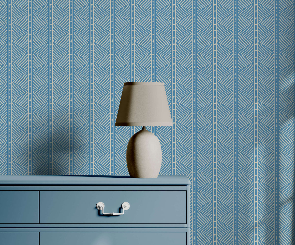 Bobbi Beck Razzle Geometric Stripe Wallpaper