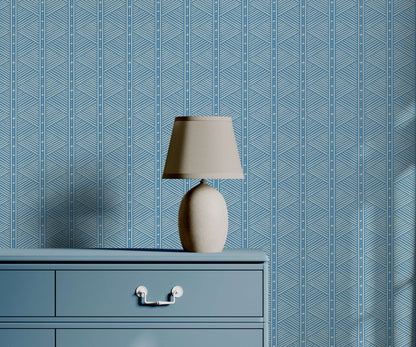 Bobbi Beck Razzle Geometric Stripe Wallpaper