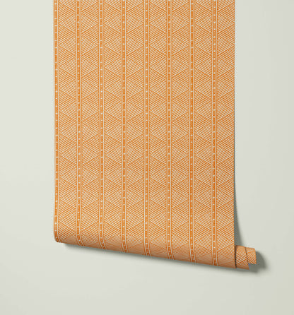 Bobbi Beck Razzle Geometric Stripe Wallpaper