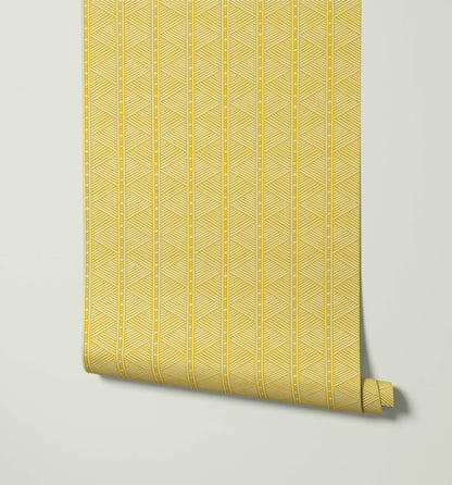 Bobbi Beck Razzle Geometric Stripe Wallpaper