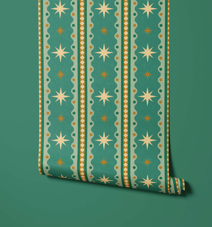 Bobbi Beck Riviera Starburst Stripe Wallpaper