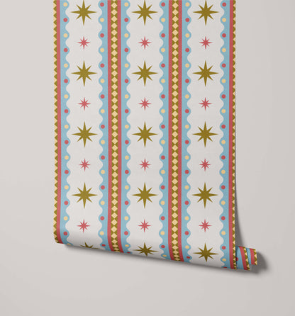 Bobbi Beck Riviera Starburst Stripe Wallpaper