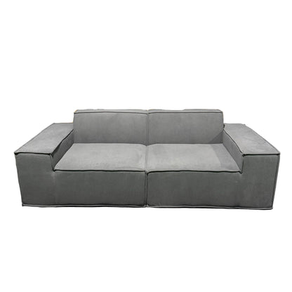 Urban Contour Modular Sofa - Dark Grey Bouclé Channel Tufted