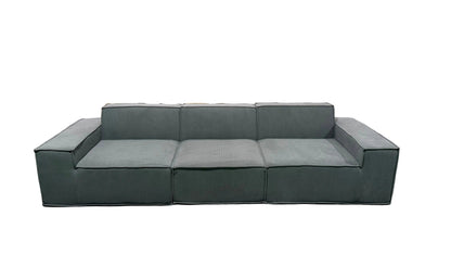 Urban Contour Modular Sofa - Dark Grey Bouclé Channel Tufted