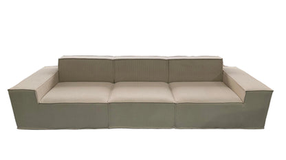 Urban Contour Modular Sofa - Dark Grey Bouclé Channel Tufted