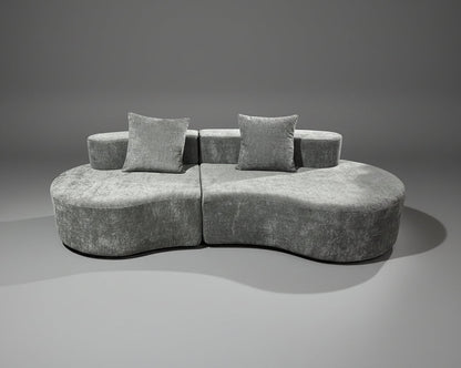 Cirrus Curve Modular Sofa - Sculptural Bouclé Boneless Design