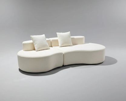 Cirrus Curve Modular Sofa - Sculptural Bouclé Boneless Design