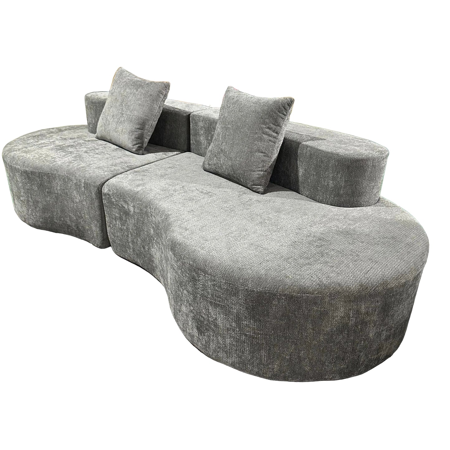 Cirrus Curve Modular Sofa - Sculptural Bouclé Boneless Design