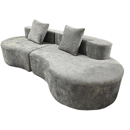 Cirrus Curve Modular Sofa - Sculptural Bouclé Boneless Design