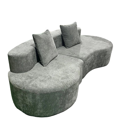 Cirrus Curve Modular Sofa - Sculptural Bouclé Boneless Design