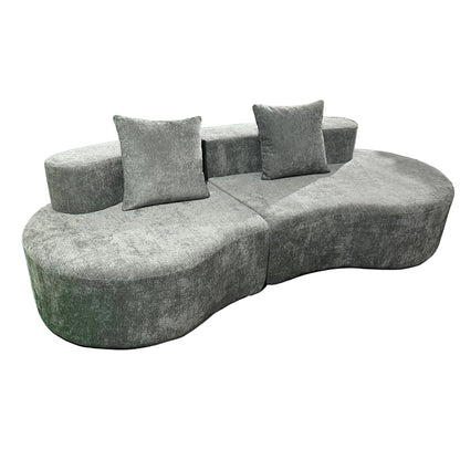 Cirrus Curve Modular Sofa - Sculptural Bouclé Boneless Design
