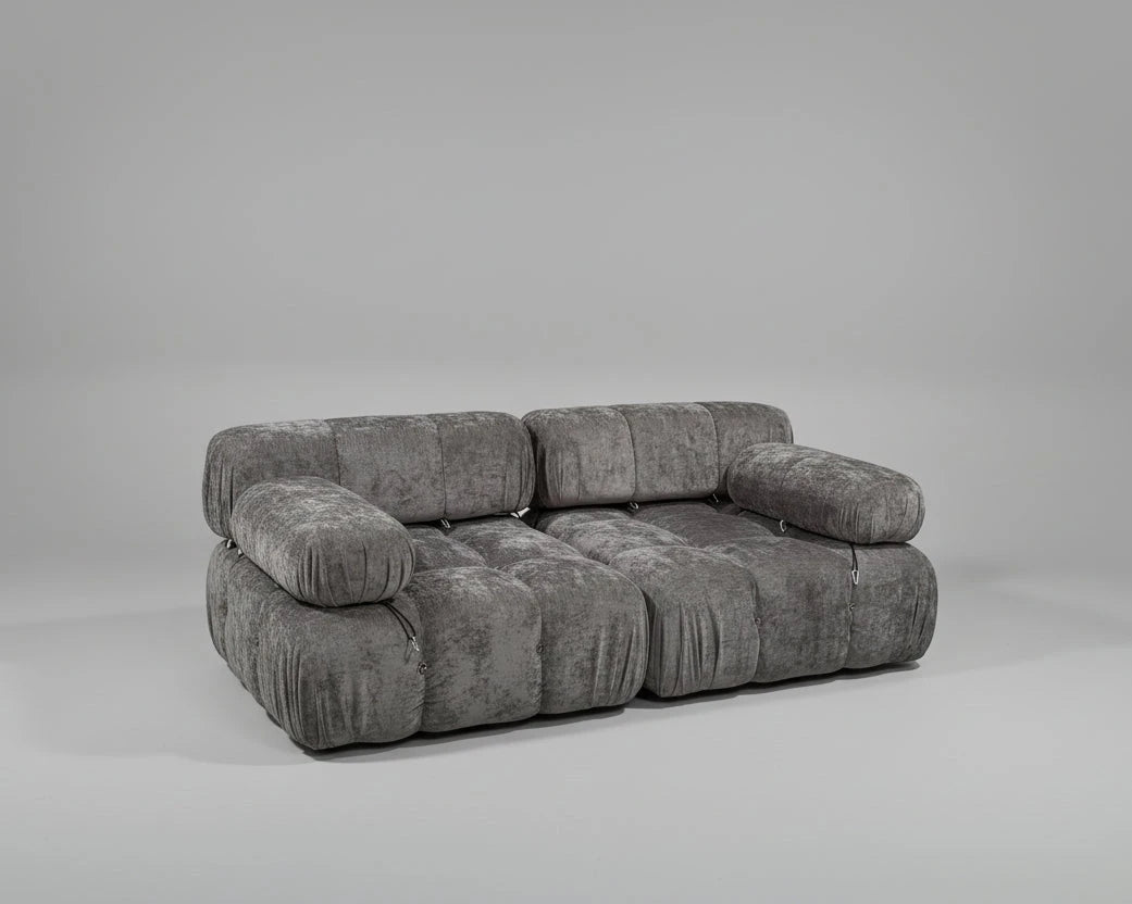 Camaleonda Modular Sectional Sofa - Faux Suede Charcoal