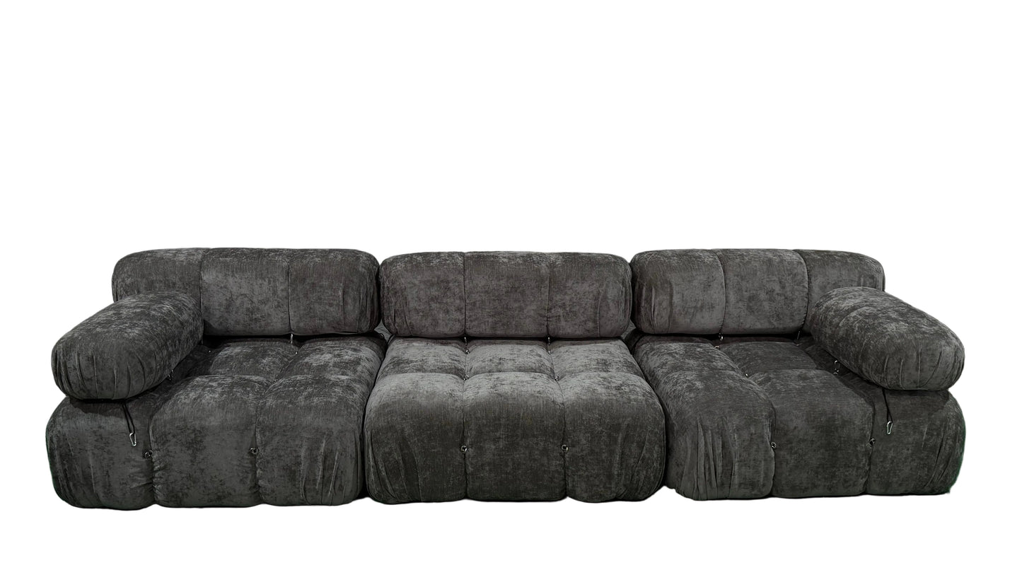 Camaleonda Modular Sectional Sofa - Faux Suede Charcoal
