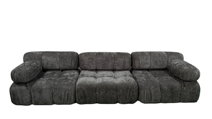 Camaleonda Modular Sectional Sofa - Faux Suede Charcoal