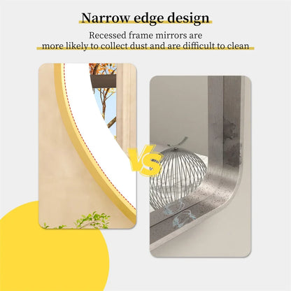 LUVODI Luxury Oval LED Illuminated Bathroom Mirror – Gold Aluminium Frame with Demister Pad
