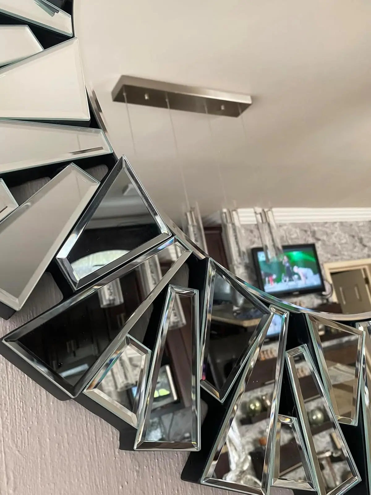 Sunburst Decorative Wall Mirror – Round 800mm Silver Bevelled Glass Bathroom Accent Mirror