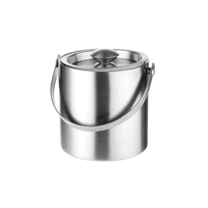 Stainless Steel Double Wall Ice Bucket with Lid 3L