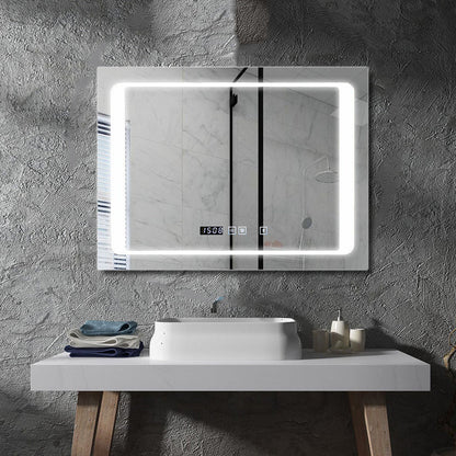 800 x 600mm LED Bathroom Mirror with Bluetooth Speaker – Dimmable CCT Colour Changing Lights and Touch Switch