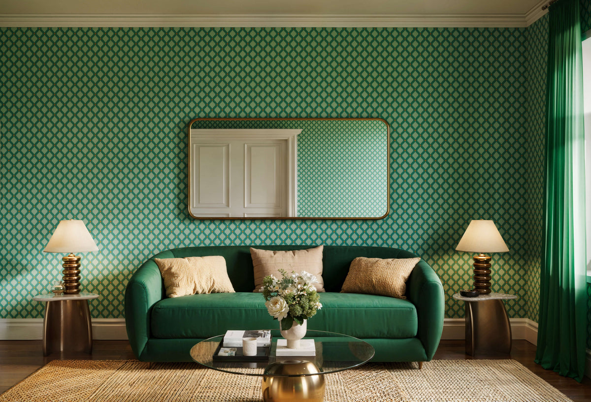 Bobbi Beck Saffron Moroccan Lattice Wallpaper