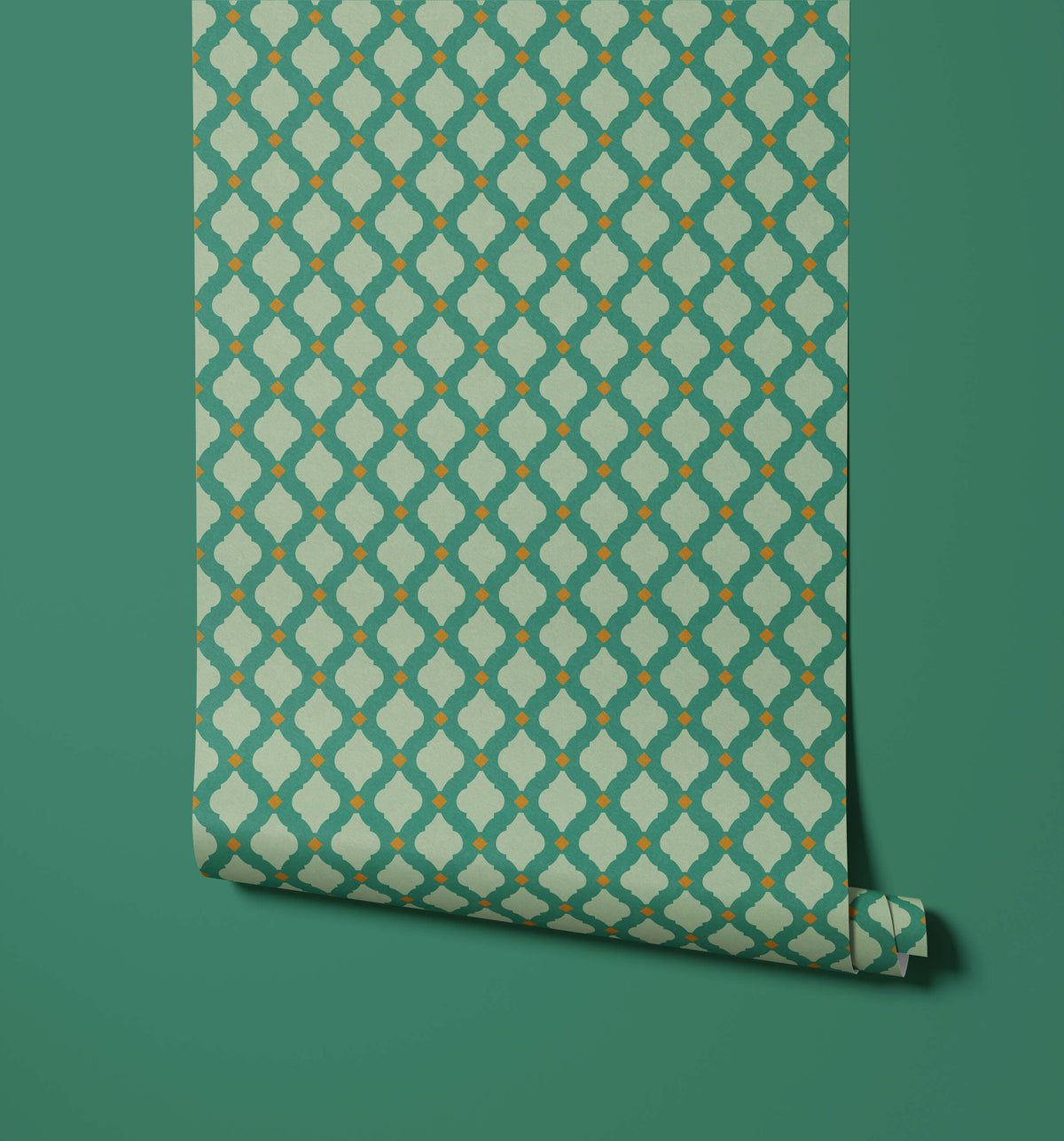 Bobbi Beck Saffron Moroccan Lattice Wallpaper