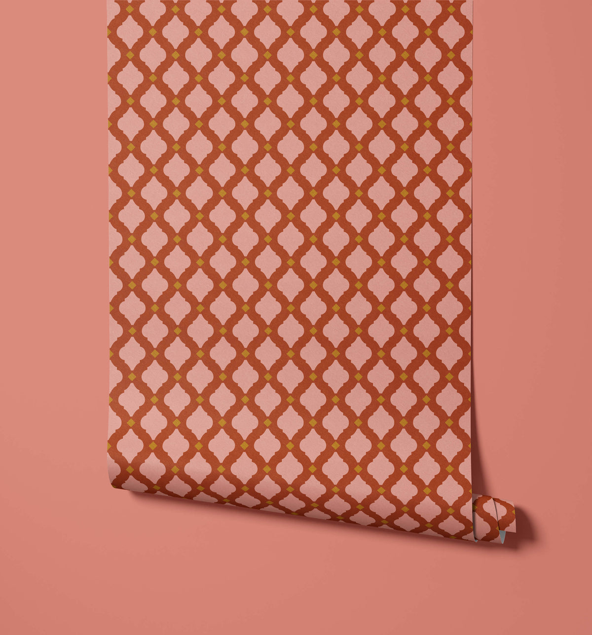 Bobbi Beck Saffron Moroccan Lattice Wallpaper