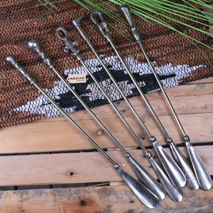 Sagara Long Handled Shoe Horn 54 cm in Distressed Aluminium, 6 Designs