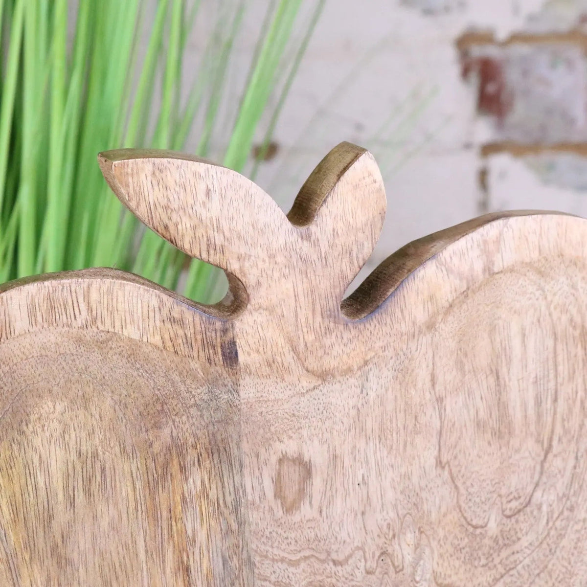 Saif Mango Wood Apple Shaped Serving Tray 30 cm