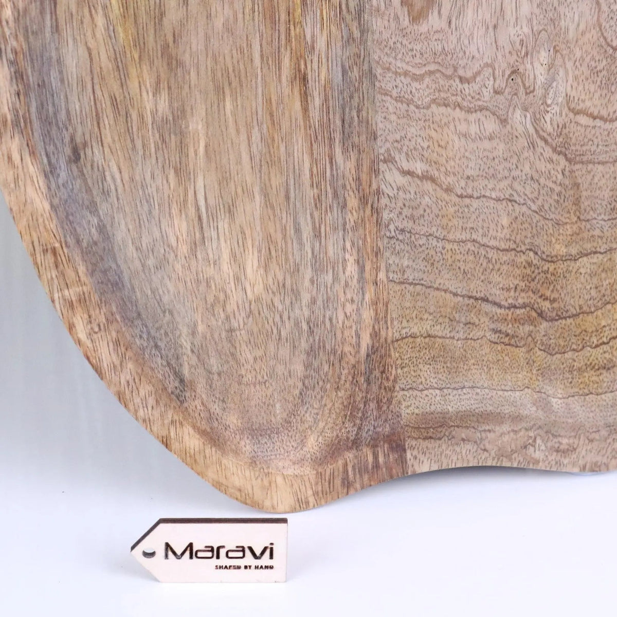 Saif Mango Wood Apple Shaped Serving Tray 30 cm
