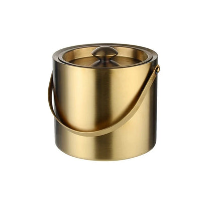 Stainless Steel Double Wall Ice Bucket with Lid 3L