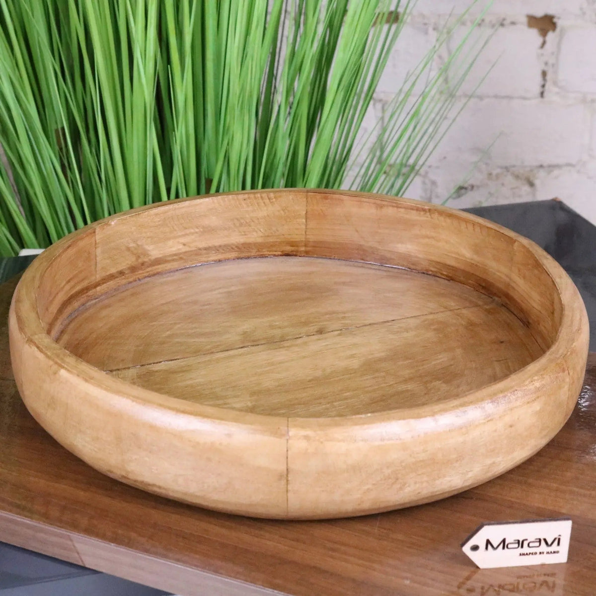 Segti Mango Wood Fruit Bowl Tray 33 cm