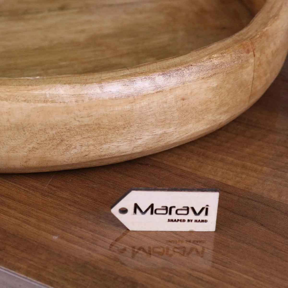 Segti Mango Wood Fruit Bowl Tray 33 cm