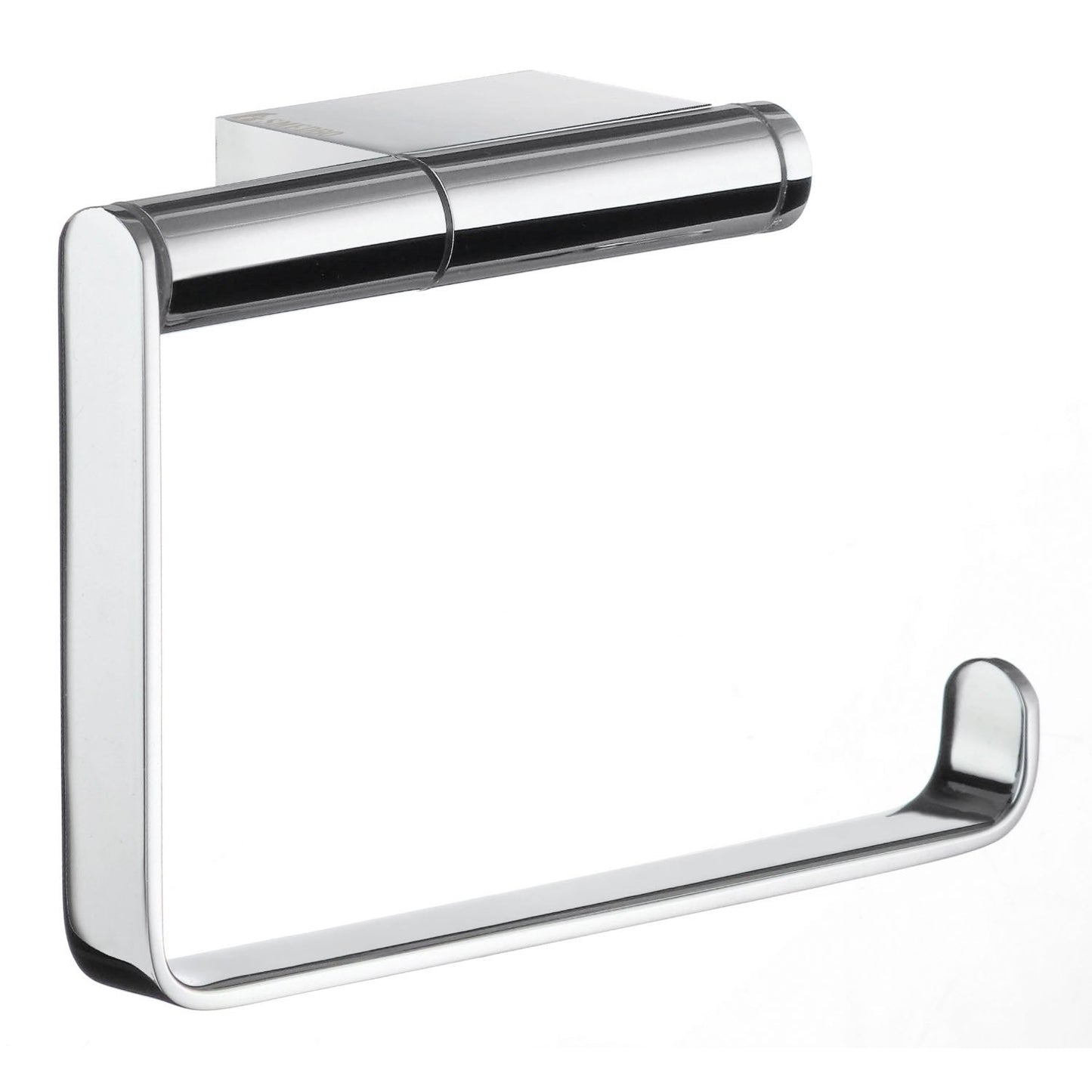 Smedbo Air AK341 Open-Frame Toilet Roll Holder — Polished Chrome C-Frame with Rectangular Wall Bracket