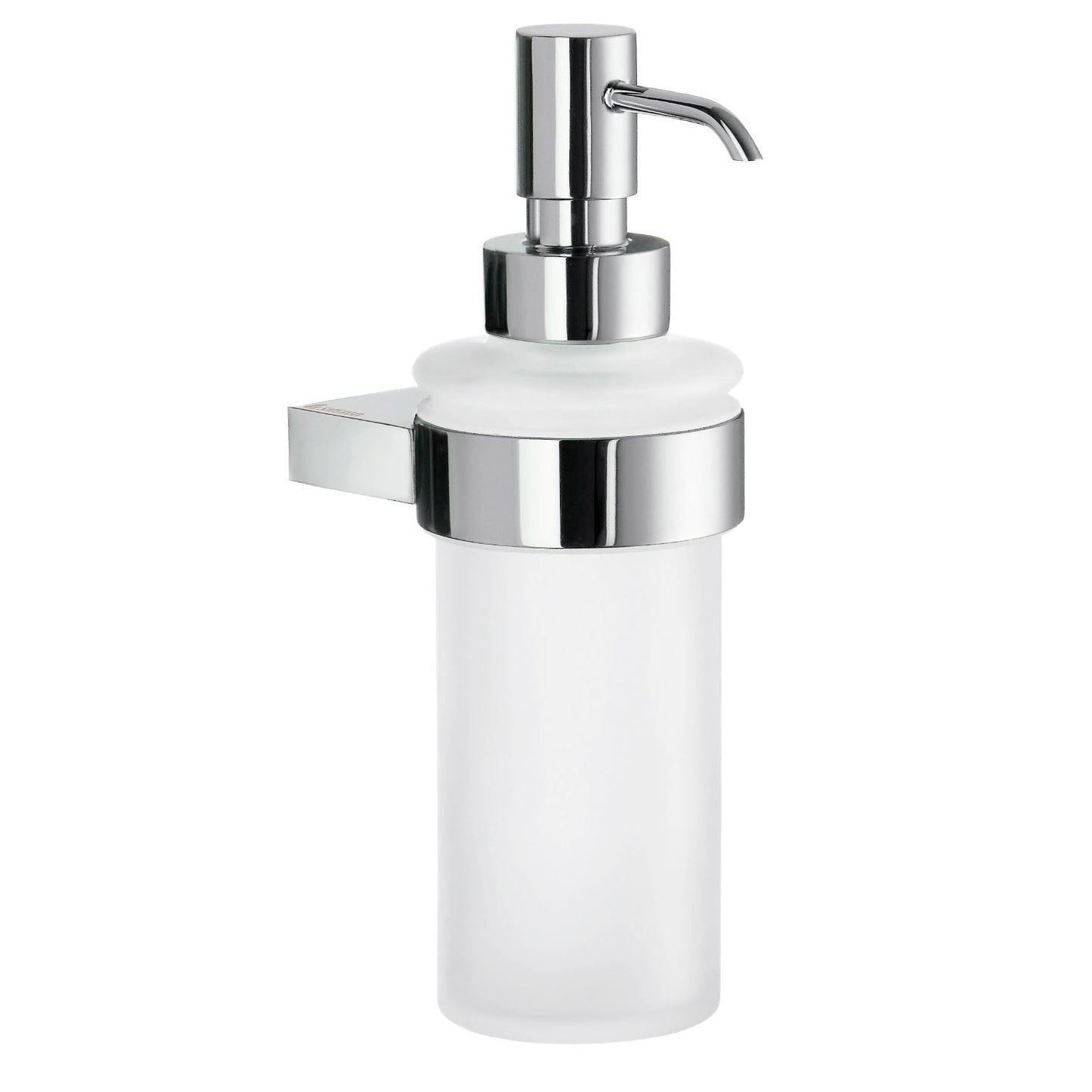 Smedbo AIR AK369 Wall-Mounted Soap Dispenser — Polished Chrome Pump with 200ml Frosted Glass Container