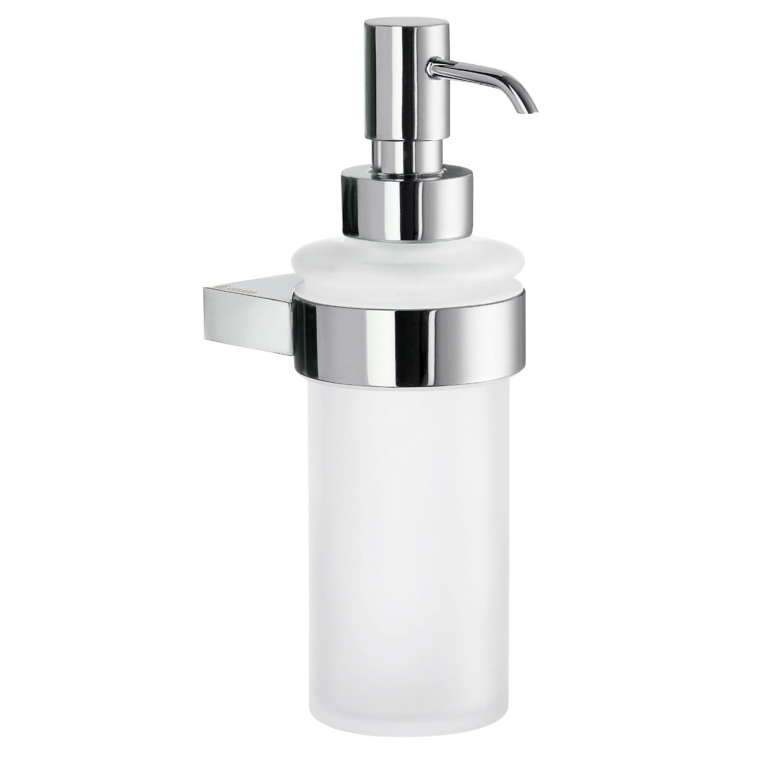 Smedbo AIR AK369 Wall-Mounted Soap Dispenser — Polished Chrome Pump with 200ml Frosted Glass Container