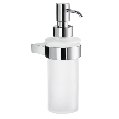 Smedbo AIR AK369 Wall-Mounted Soap Dispenser — Polished Chrome Pump with 200ml Frosted Glass Container