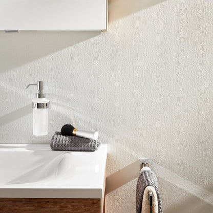 Smedbo AIR AK369 Polished Chrome Wall Soap Dispenser — fixed to wall ext to wash basin