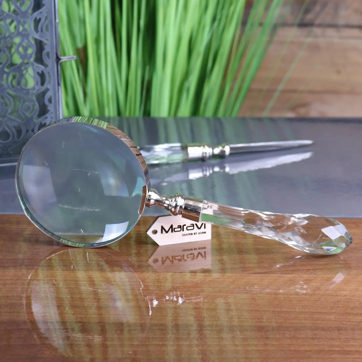 Tepun Glass Diamond Handle Magnifying Glass 10 cm