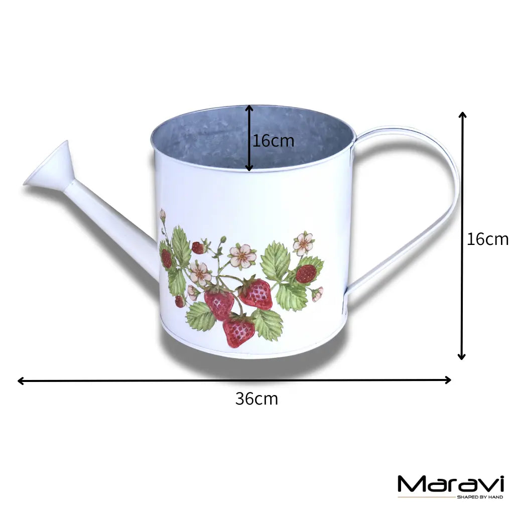 Thaniya Strawberry Field Metal Watering Can Planter