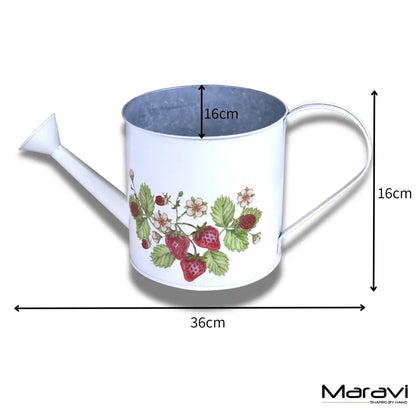 Thaniya Strawberry Field Metal Watering Can Planter